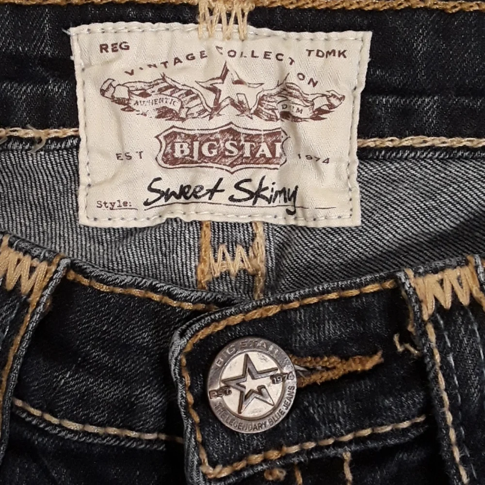 💥Big Star Vintage Sweet Skinny Jeans. Women's Size: Waist 25Lx34 Inseam. - Picture 6 of 12